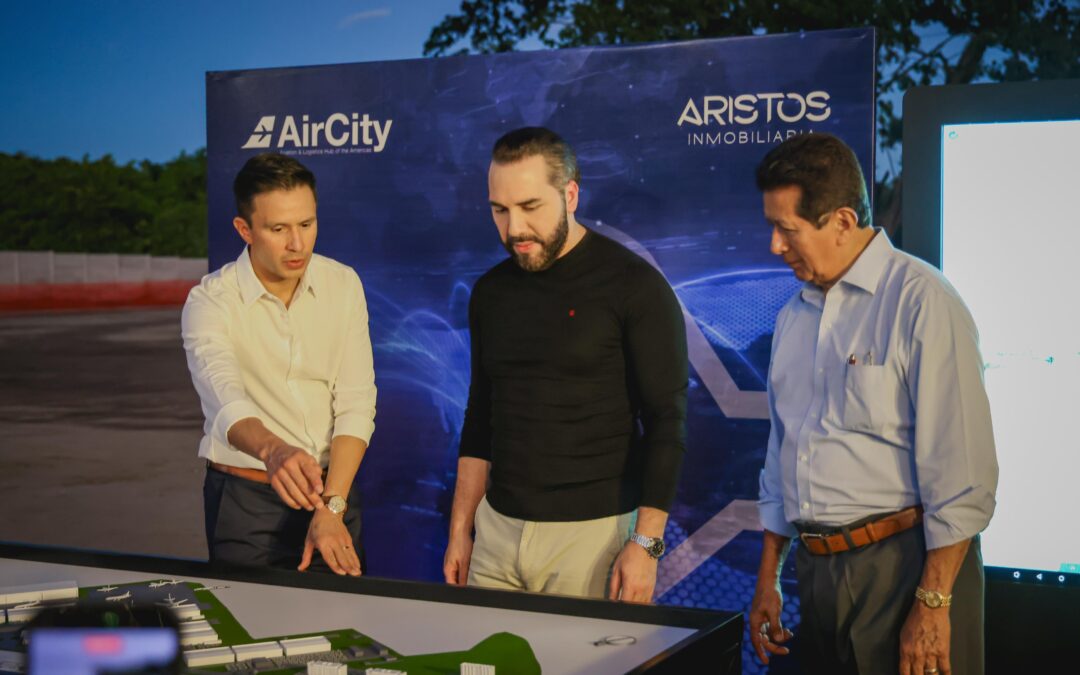 Presidente Nayib Bukele coloca primera piedra de AirCity, la primera zona franca aeroportuaria de la región