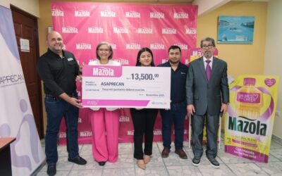 Mazola entrega donativo a la Asociación Salvadoreña para la Prevención del Cáncer
