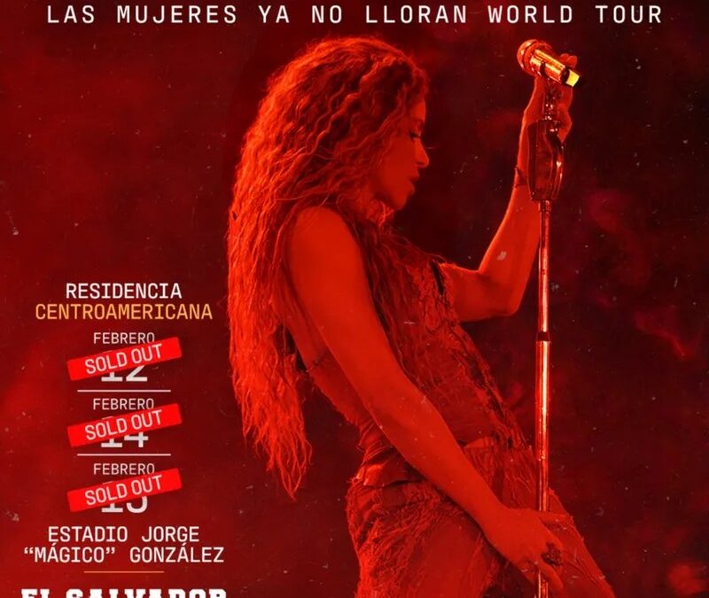 Las entradas para los tres conciertos de Shakira en El Salvador están agotadas
